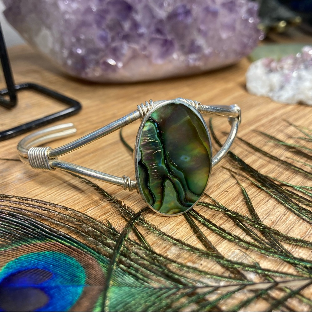 Green Abalone Shell Bracelet